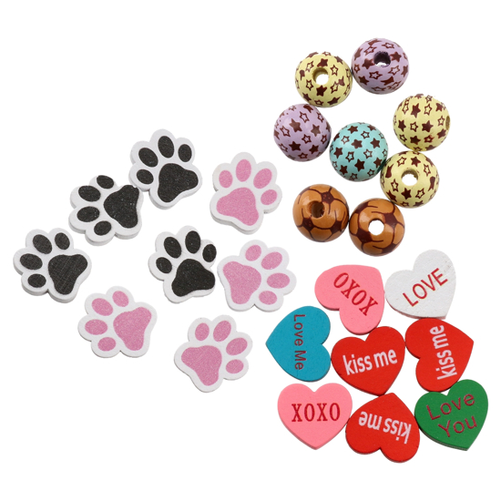 Слика на Декорации, Дрвени форми(шепи, перли, срциња), Сет 1/24, Statovac, Junior, 137251