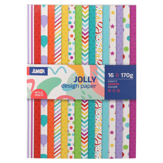Слика на Хартија, Декоративна, Блок А5, 16 листа, Statovac, Jolly Paper ,137986, Микс бои