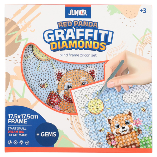 Слика на Платно, Боење со циркони, Ракун, 17,5*17,5цм, Statovac, Junior, 132962