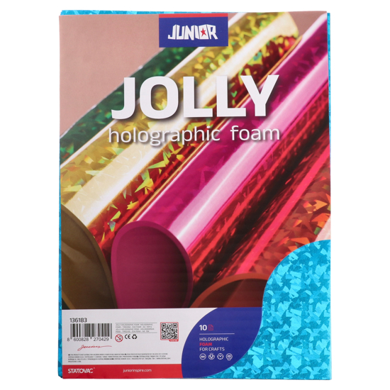 Слика на Ева пена, Холограмска, А4, 1/1, Statovac, Jolly Holographic Foam 136183 Тиркизна