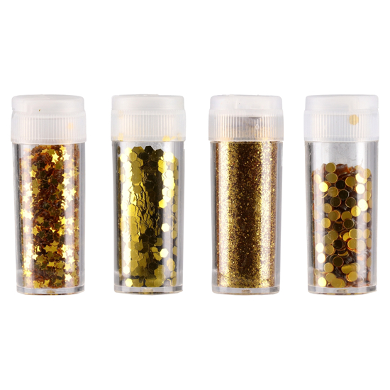 Слика на Декорации, Светки, Разни форми, Сет 1/4, Statovac, Star light, 137897, Златна