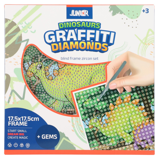 Слика на Платно, Боење со циркони, Диносаурус, 17,5*17,5цм, Statovac, Junior, 132961