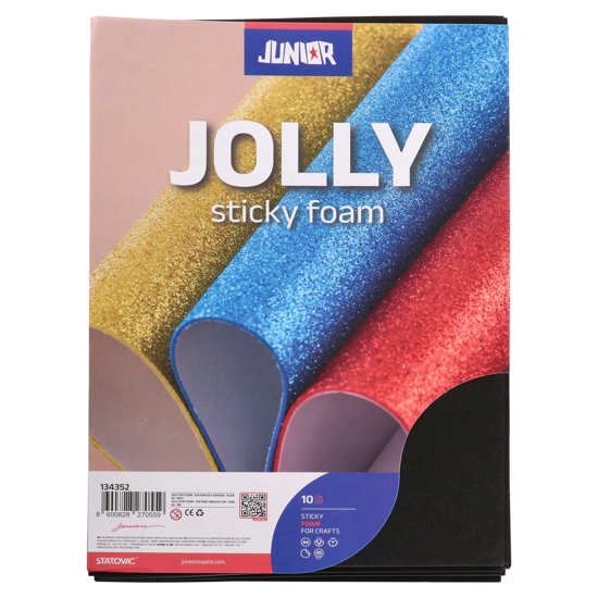 Слика на Ева пена, Со светки, А4, Самолеплива, 1/1,Statovac, Jolly Stiky Foam 134352,Црна