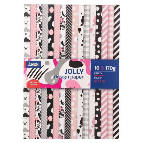 Слика на Хартија, Декоративна, А5, 16 Листа, Statovac, Jolly Design, 137987, Микс бои