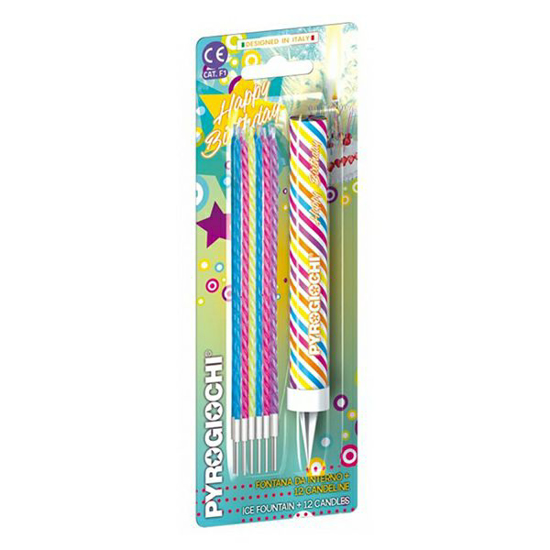 Слика на Прскалка +12 свеќички, За на торта, Pyrogiochi, Happy birthday, 41118