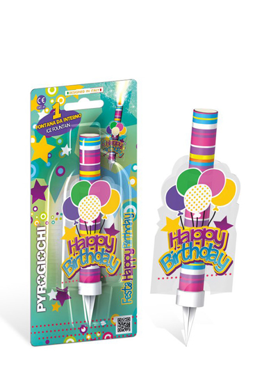 Слика на Прскалка, Happy birthday, 14*1 см, Pyrogiochi, Festa, 41137