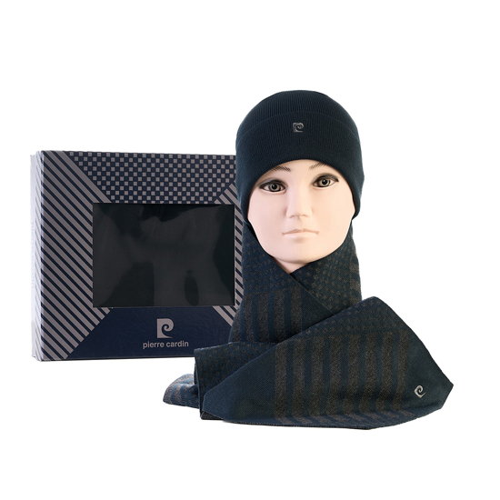 Слика на Капа и шал, Машки, Pierre Cardin, 5 vb01, Сива