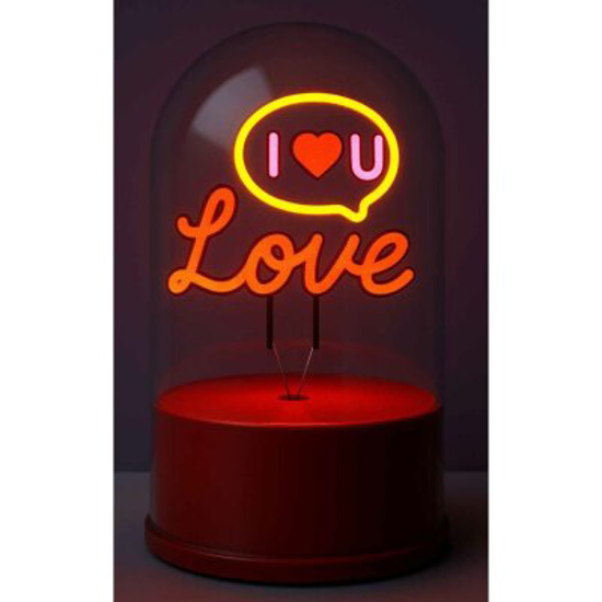 Слика на Ламба, Столна,I Love U, 9x15,7цм,LED,Ротирачка, i-Total, Glass Dome Lamp, XL3262