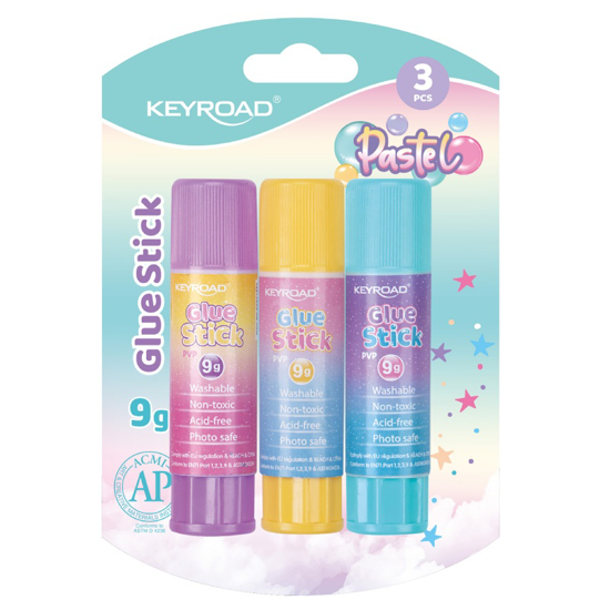 Слика на Лепак, Стик, 9гр., Сет 1/3, PBS, KEYROAD, KR972433, Пастел микс