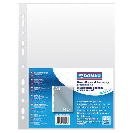 Слика на Папка, УР, А4, 1/25, 40 микрони, Транспарент, PBS, Donau, 1774925PL-00