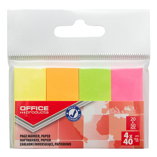 Слика на Мемо индекс, 4*40 ливчиња, 2*5цм, PBS, Office Products, 14215334-99, Неон микс