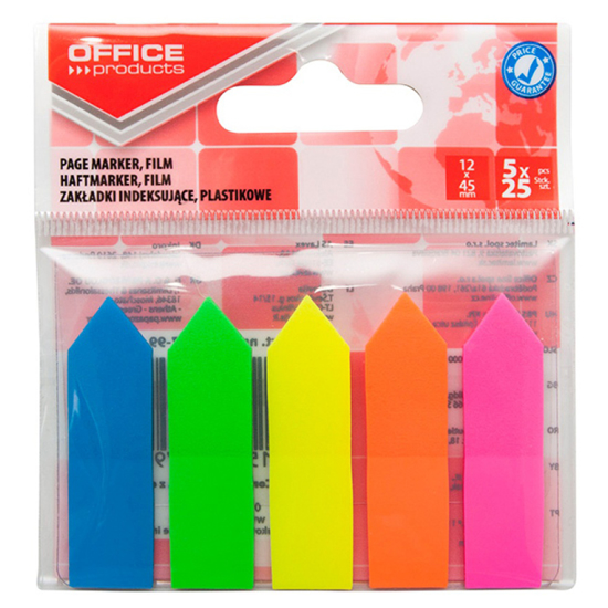 Слика на Мемо индекс,5х25,12x45 mm, Стрелки, PBS, Office Products, 14223737-99, Неон микс