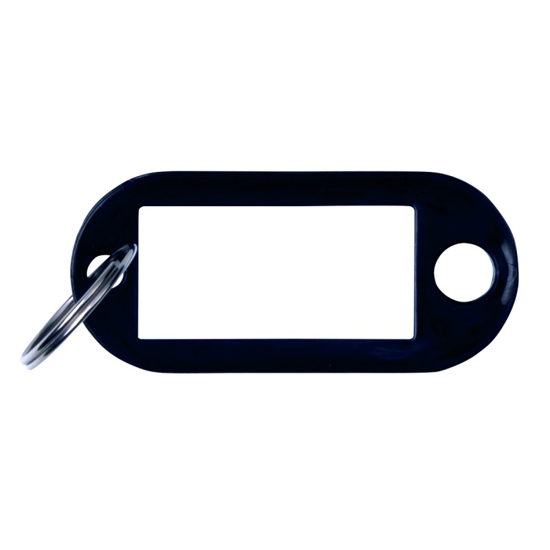 Слика на Приврзок, За клучеви, ПВЦ, Сет 1/10, 50x20mm, PBS, 19115212-05, Црна