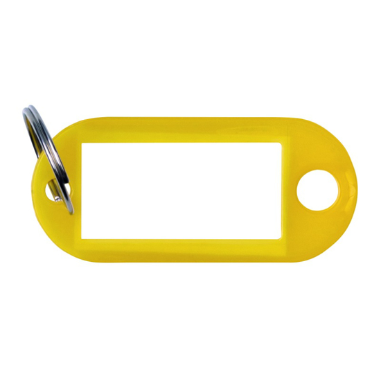 Слика на Приврзок, За клучеви, ПВЦ, Сет 1/10, 50x20mm, PBS, 19115212-06, Жолта