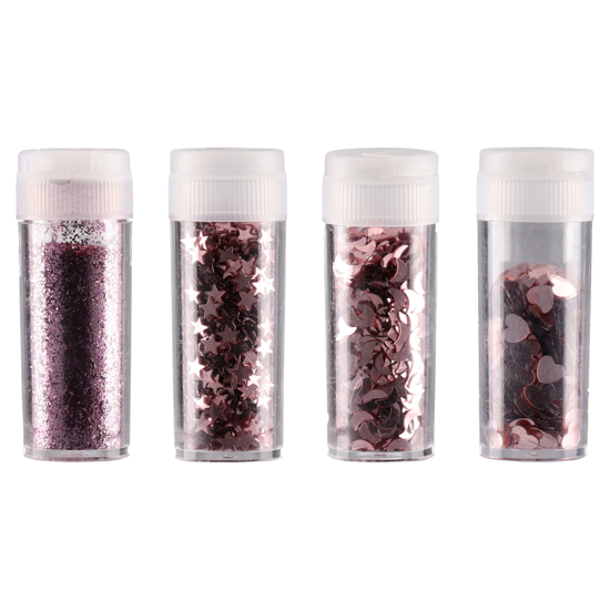 Слика на Декорации, Светки, Разни форми, Сет 1/4, Statovac, Star light, 137898, Розева