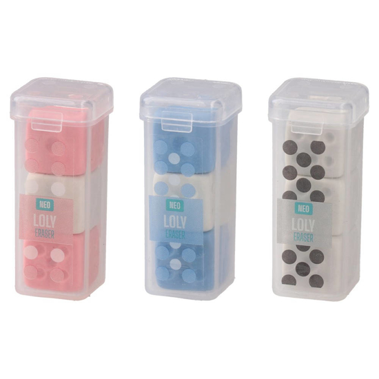 Слика на Гума, За бришење, Коцки, Сет 1/3, Statovac, Loly, 104432