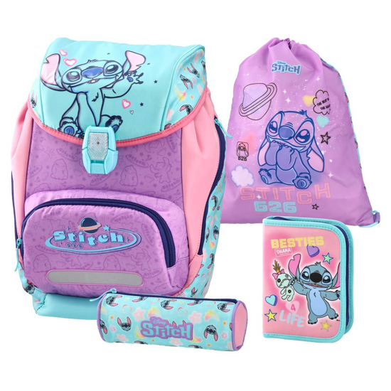 Слика на Ранец, Анатомски,+Торба за патики и 2несесери, Stitch,Statovac,Logic set, 325680