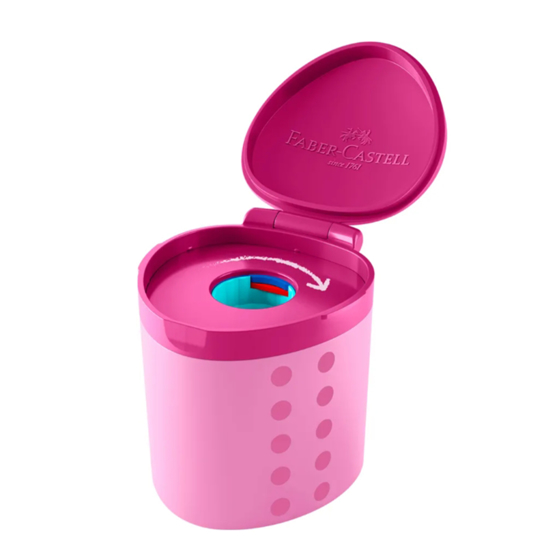 Слика на Острилка, Со 1 отвор, Во кутија, Faber Castell, Grippy, 181795, Розева