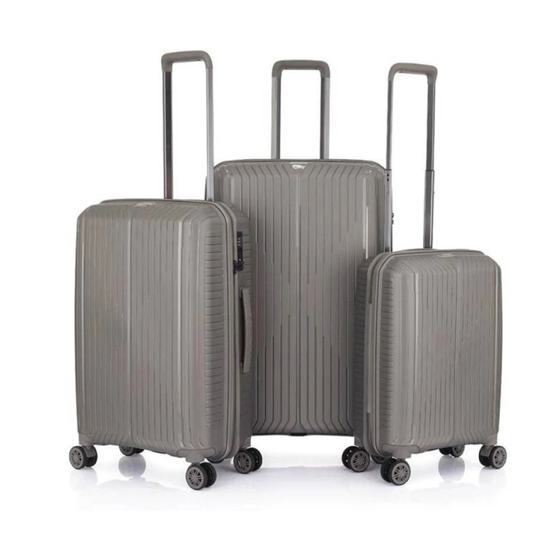 Слика на Куфер, 4 Тркала, Тврда, Ground, Sirius, 4GR7283220, 45*67,5*26,5цм, Сива