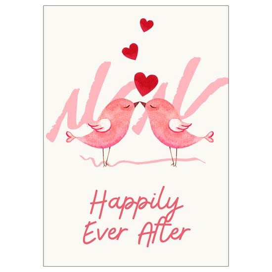 Слика на Честитка, Со плик, А5, Структурирана хартија, Happily ever after