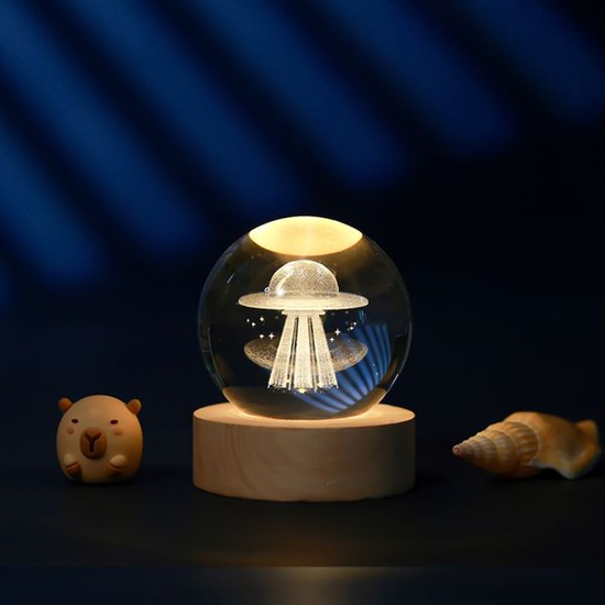 Слика на Кристална Лед Топка , НЛО, 8цм, i-Total, UFO medium, XL2718D
