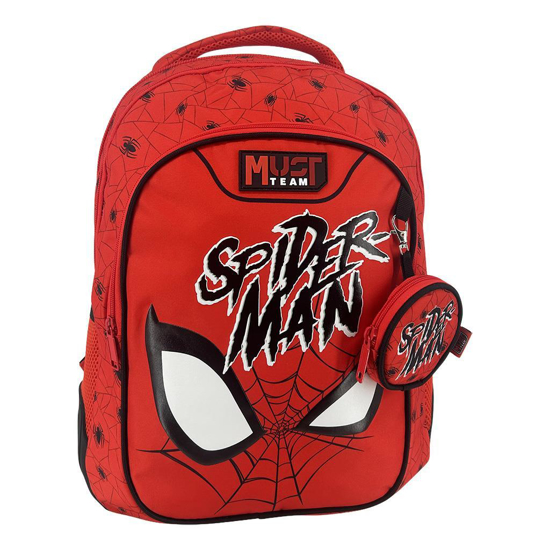 Слика на Ранец, 3 Прегради, 32*18*43цм, Spiderman Web, Diakakis, Must, 508746, Црвена