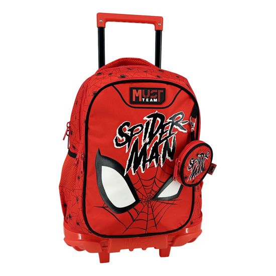 Слика на Ранец со тркала, 3Прегради, 34*20*44, Spiderman , Diakakis, Must, 508816, Црвена