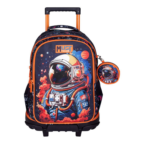 Слика на Ранец со тркала, 34*20*44цм, 3 Прегради, Astronaut, Diakakis, Must, 587195, Црна