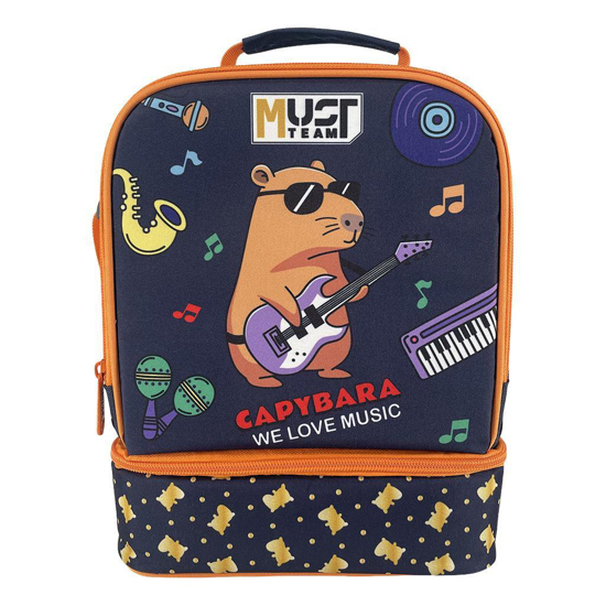 Слика на Торба за ужина, 2 Прегради, 22*16*28цм, Capybara, Diakakis, Must, 587661, Црна