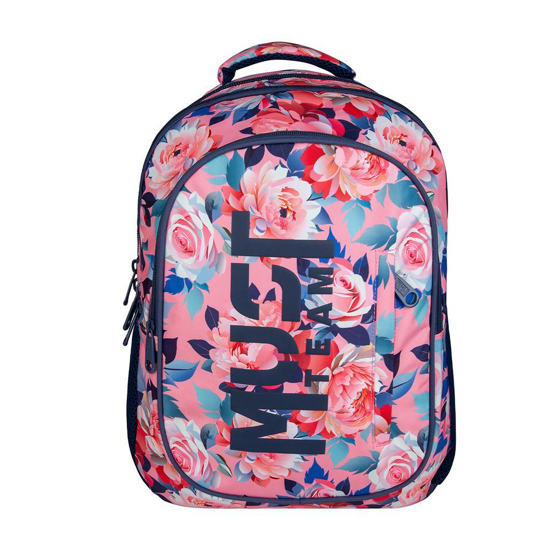 Слика на Ранец, 32*18*43цм, 4 Прегради, Pink With Flowers, Diakakis, Must, 587317, Розева