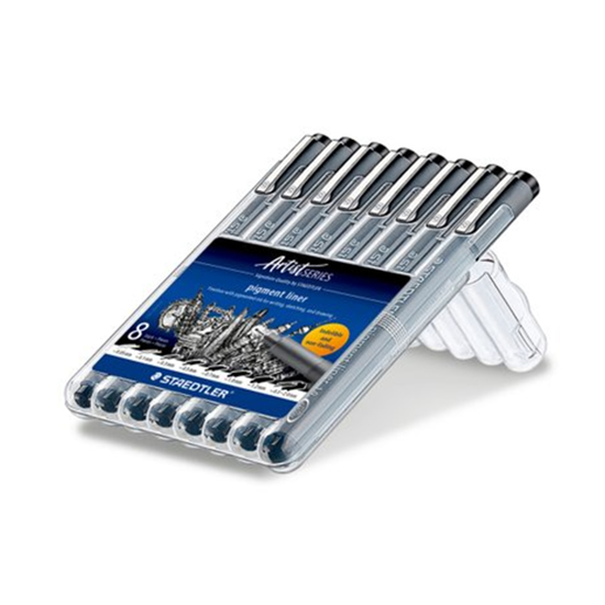 Слика на Рапидограф, 8/1, 0.05,0.1,0.3,0.5,0.7,1.0,1., Staedtler, Pigment liner®, 308 SB8
