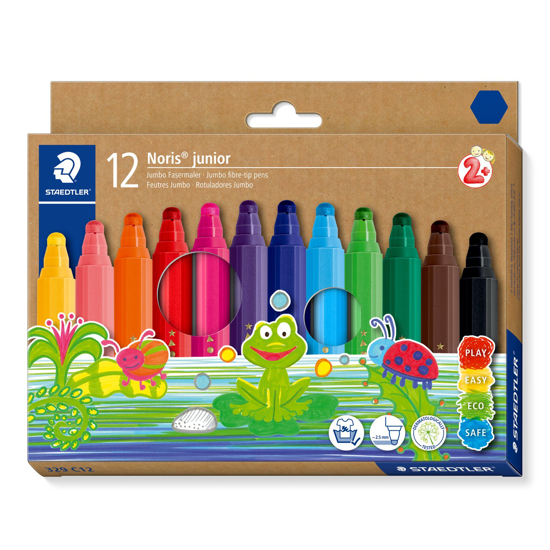 Слика на Фломастери, 12/1, Junior, 2,5мм, Staedtler, Noris Fibre-tip, 329 C12