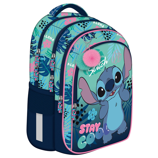 Слика на Ранец, 4 Прегради, Stitch Stay Cool, 40*28*18, Majewski, TO-PLS-3091-XXX-STIT-DI