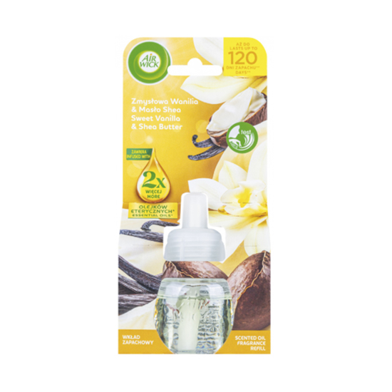 Слика на Освежувач, Спреј,Елек., Рефил, 19мл, Vanilla&SheaButter, PBS, AirWick, HG-018260