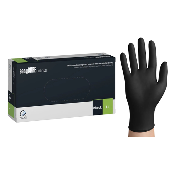 Слика на Ракавици, Хируршки, 1/100, L, Nitrile gloves, PBS, EASYCARE, HGK-BHRE999913,Црна