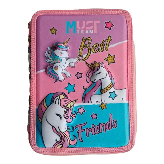 Слика на Несесер, Полн, 2 Прегради, 15*5*21цм, Unicorn, Diakakis, Must, 587249, Розева