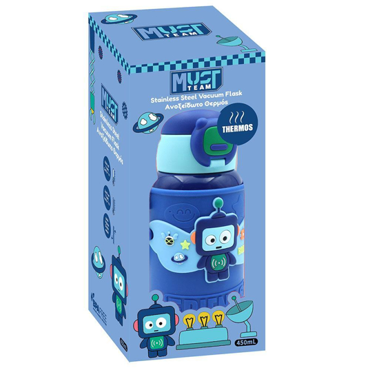 Слика на Шише за Вода, Н.Челик, 500мл, Кутија+Цевка, Robot, Diakakis, Must, 587461, Сина