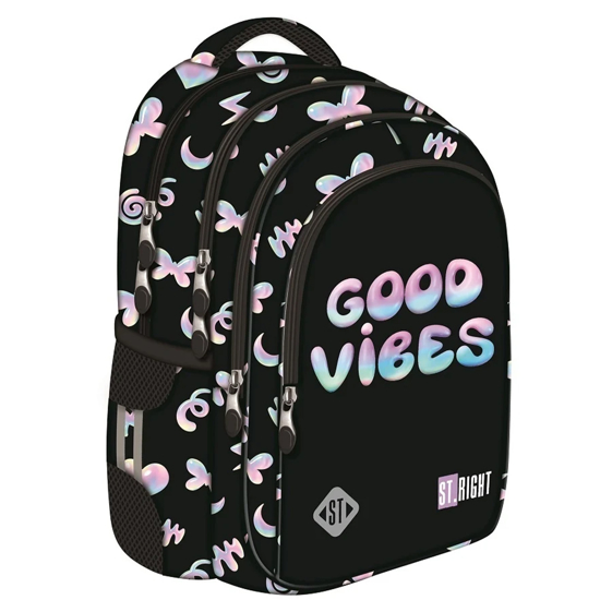 Слика на Ранец, 4 Прегради, Good vibes, 40*28*18, Mjw, TO-PLS-1414-STR-BP58-ST, 1414
    