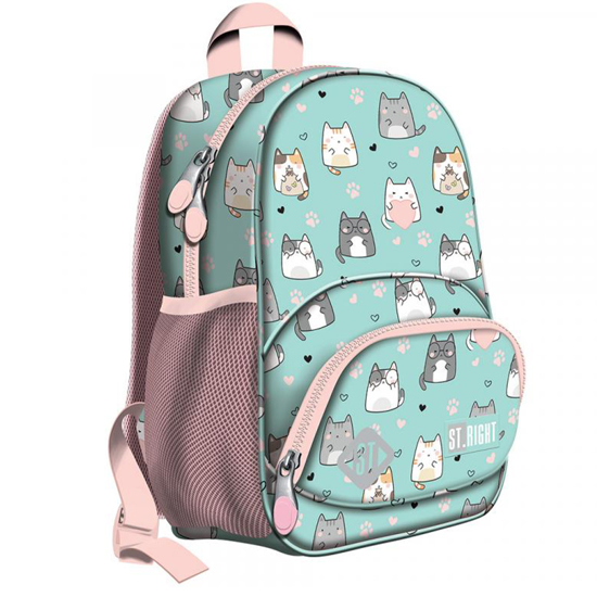 Слика на Ранец, 2 Прегради, Charming Cats, 32*22*11.5, Mjw, TO-PLE-5057-XXX-STRI-ST, 5057