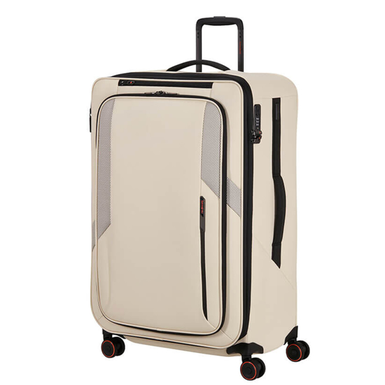 Слика на Куфер, 4 Тркала, Мека, 48*78*32 цм, Samsonite, Glazed Spinner, 159767/2038, Крем