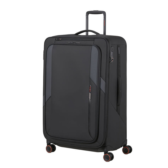Слика на Куфер, 4 Тркала, Мека, 48*78*32 цм, Samsonite, Glazed Spinner, 159767/1041, Црна