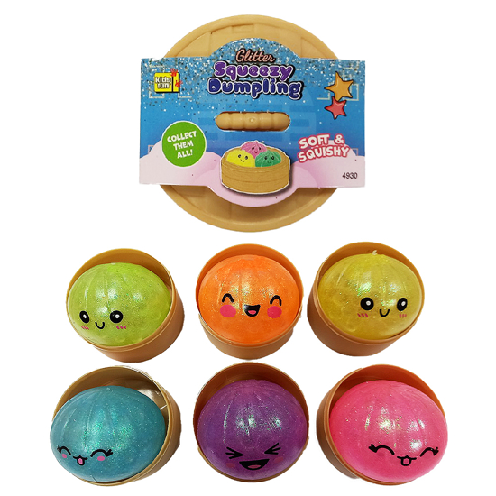 Слика на Играчка, Сквиш, 5,5цм, Dumpling Glitter,Dino Toys, Suprise Squishy, JT4930