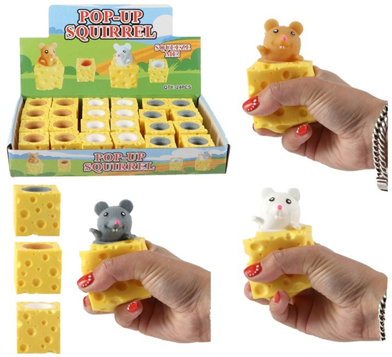 Слика на Играчка, Сквиш, 5цм, Squeeze Mouse Pop Up, Сет 1/3, JT9736