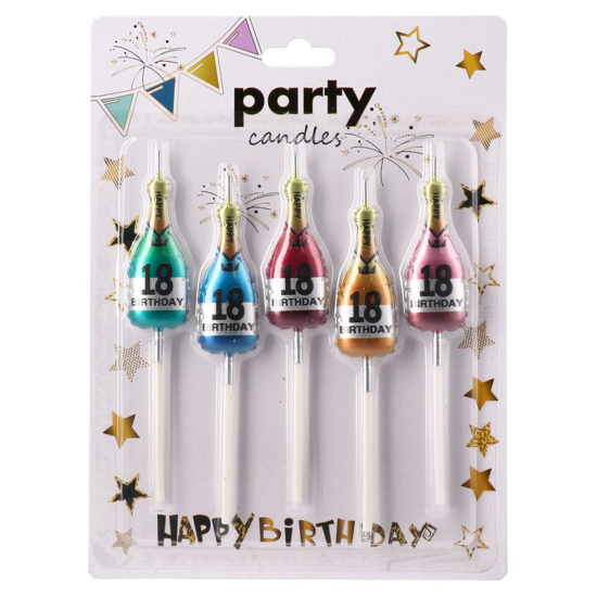 Слика на Роденденска свеќа, 1/5, Шампањ(18ти роденден), Statovac, Fun party, 710348, Микс