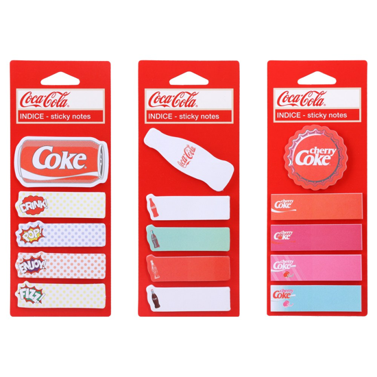 Слика на Мемо индекс, Самолепливи, Сет 1/5, 20 листа, Coca Cola, Statovac, Indice, 340001