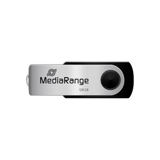 Слика на USB Flash Drive, 128GB, USB 2.0 , Media Range, MR913, Црно-Сребрена