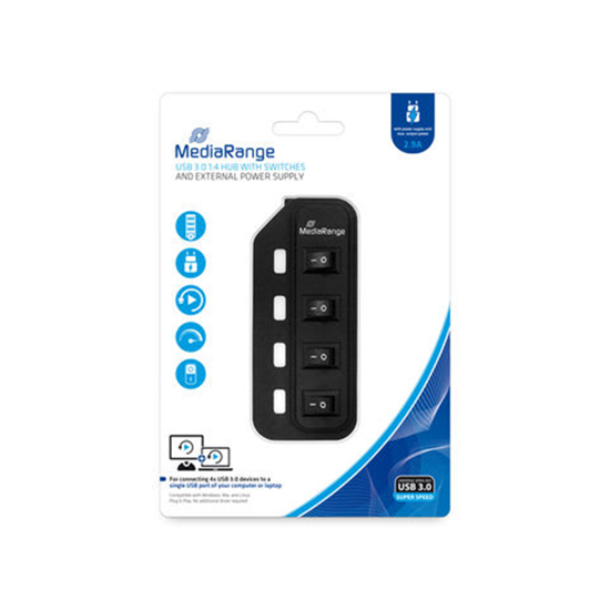 Слика на Конектор за USB, 3.0, Со 4 приклучоци, Media range, MRCS505, Црна