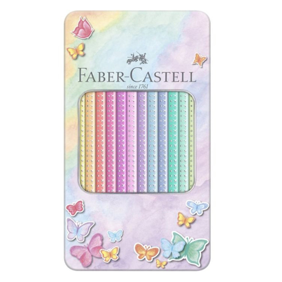 Слика на Боици, Дрвени, Триаголни, Во метална кутија, Сет 1/12, Faber Castell,Grip,201910