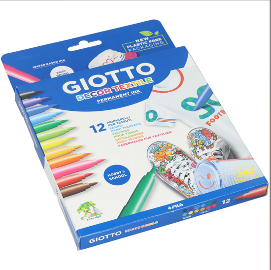 Слика на Фломастери, За Текстил , Сет 1/12, Giotto,  Decor Textile, 49490000