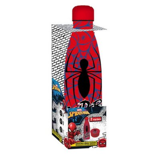 Слика на Кутија за ужина, +Шише за вода, 130мл + 500мл, Spiderman, Diakakis, Must, 508792